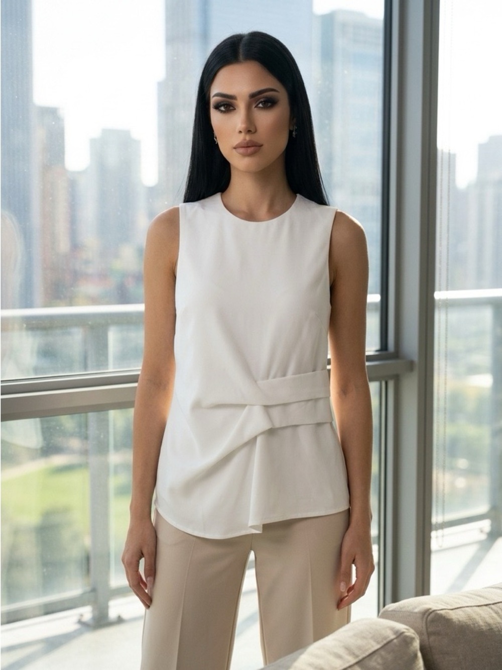 Topshop Office Workwear Party Feminine Sophisticated Elegant Womens Top Size 4